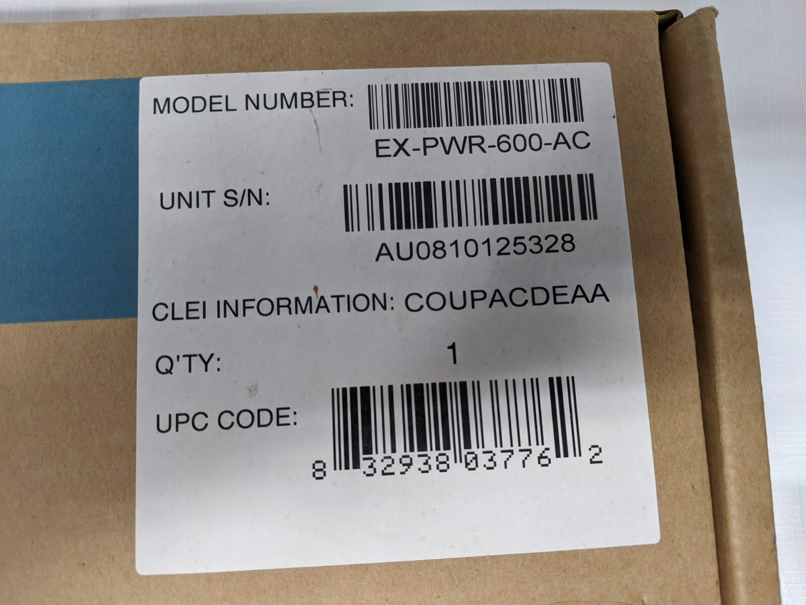 Juniper Networks EX-PWR-600-AC Power supply