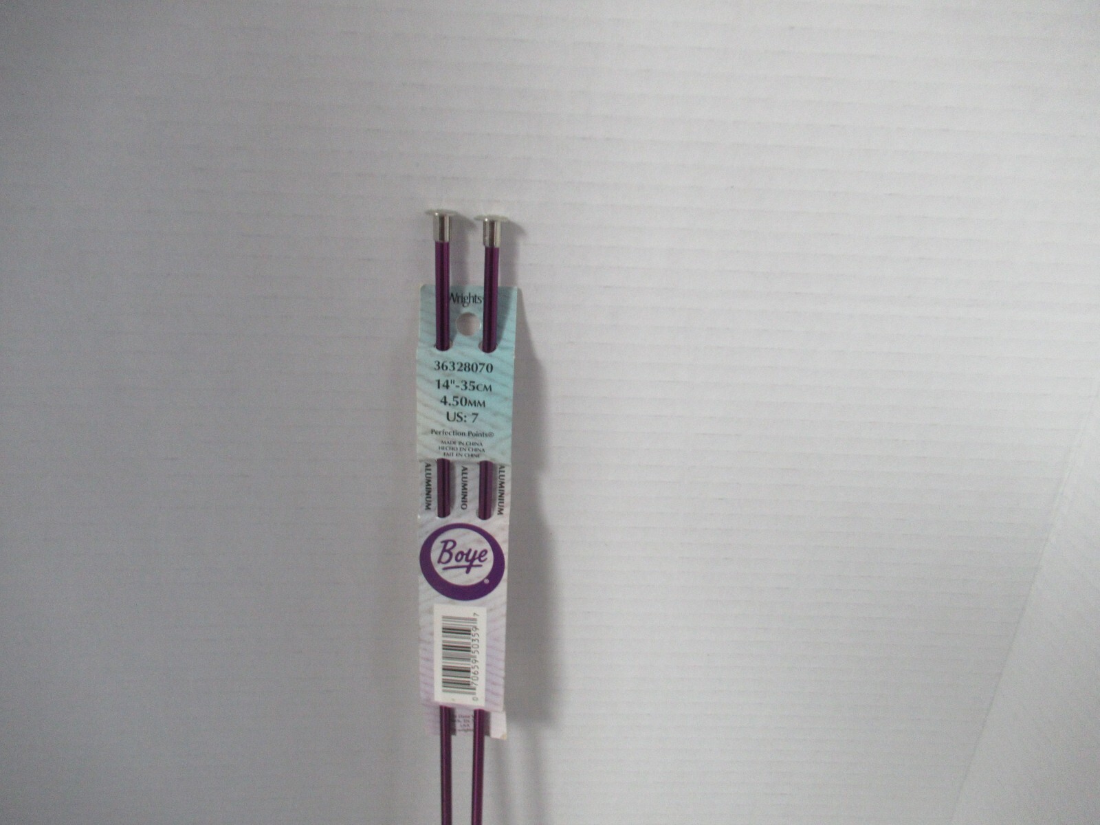 BOYE Wrights 14"  -35CAluminum VTG U.S #7 Knitting Needles 4.5 mm In PURPLE  NIP
