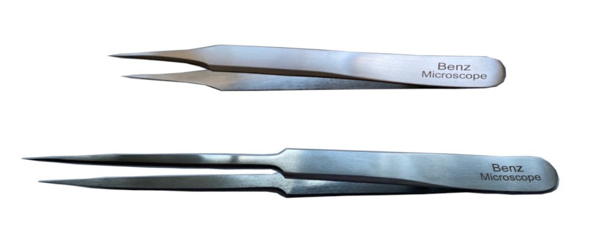 Benz Microscope Polished  Steel Super-Fine Point Precision Forceps