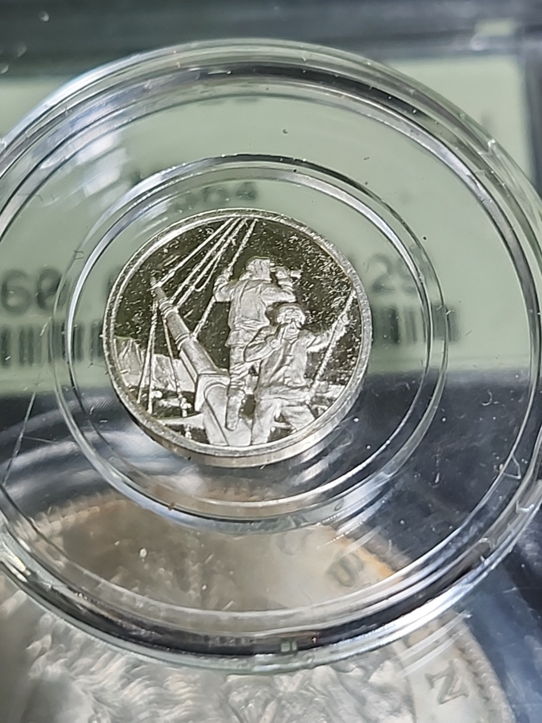 FRANKLIN MINT STERLING SILVER ROUND 1840 WILKES EXPEDITION/ANTARCTIC 1.73GR