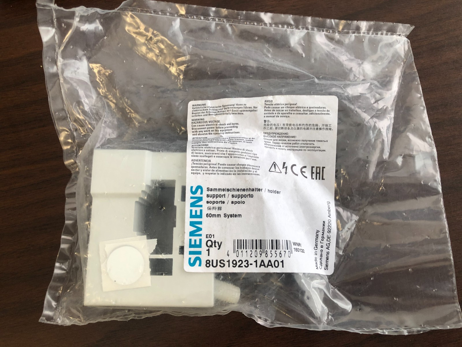 New SIEMENS 8US1923-1AA01 bus busbar ground neutral holder bracket 5SH3 506 supp