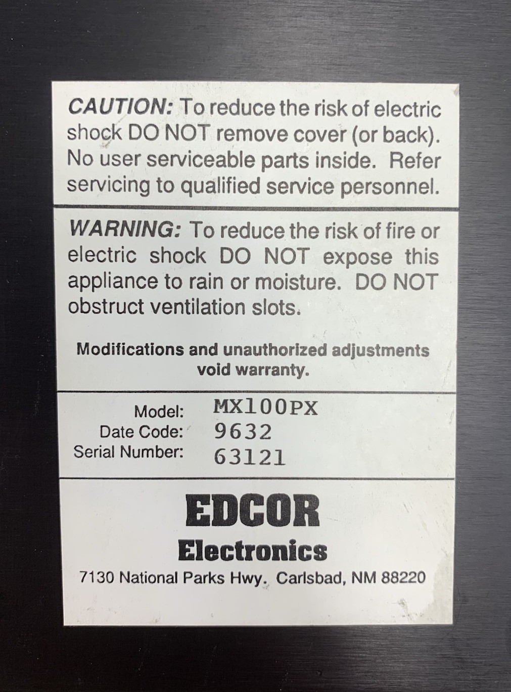 Edcor Electronic MX100PX Programable Microphone Mixer
