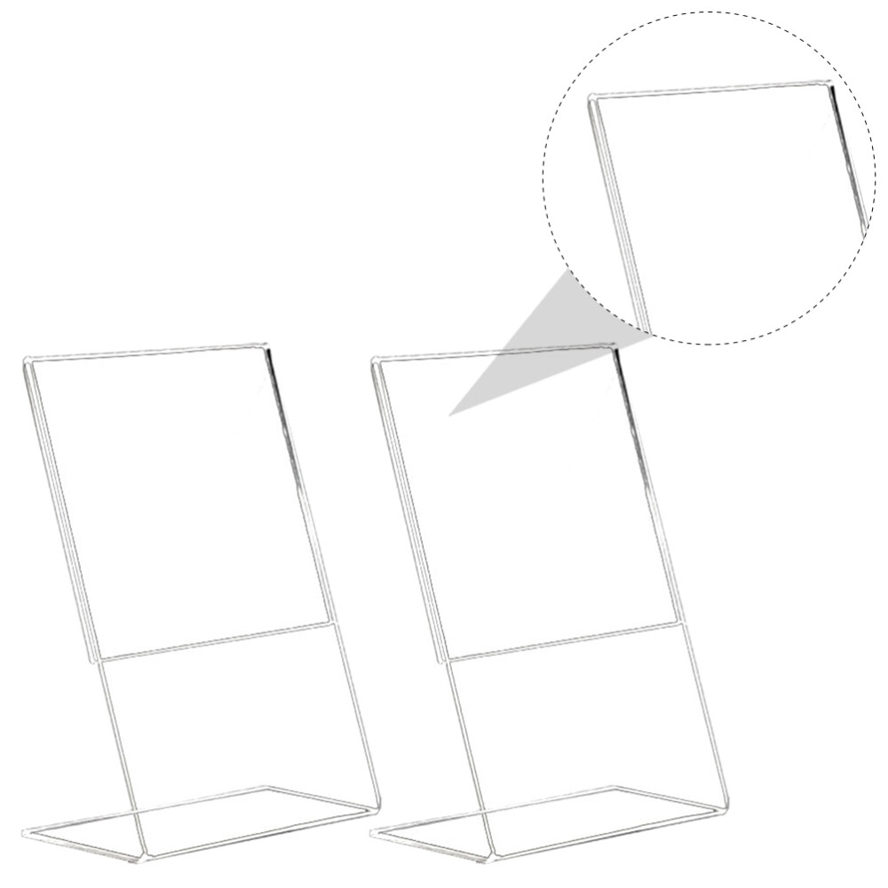 3Pcs Acrylic Sign Holders Versatile Display Stand Transparent Storage Racks