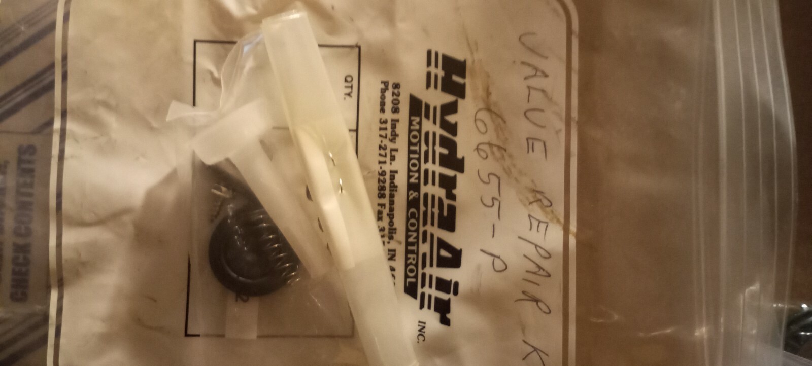 Hydra air 6655-p valve repair kit nos
