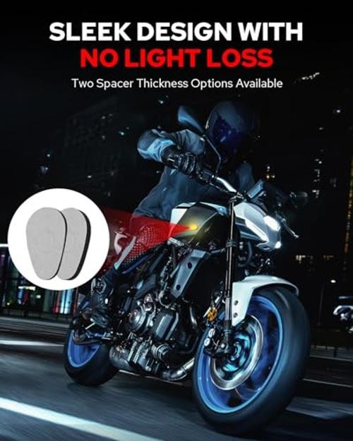 Flush Mount Motorcycle Turn Signal 2PCS 12V Smoked LED Indicator Light