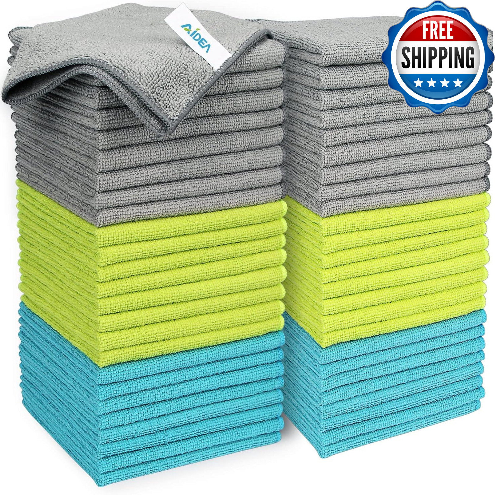 Microfiber Cleaning Cloth Set of 50 Towel Rag Car Polishing Detailing No-Scratch