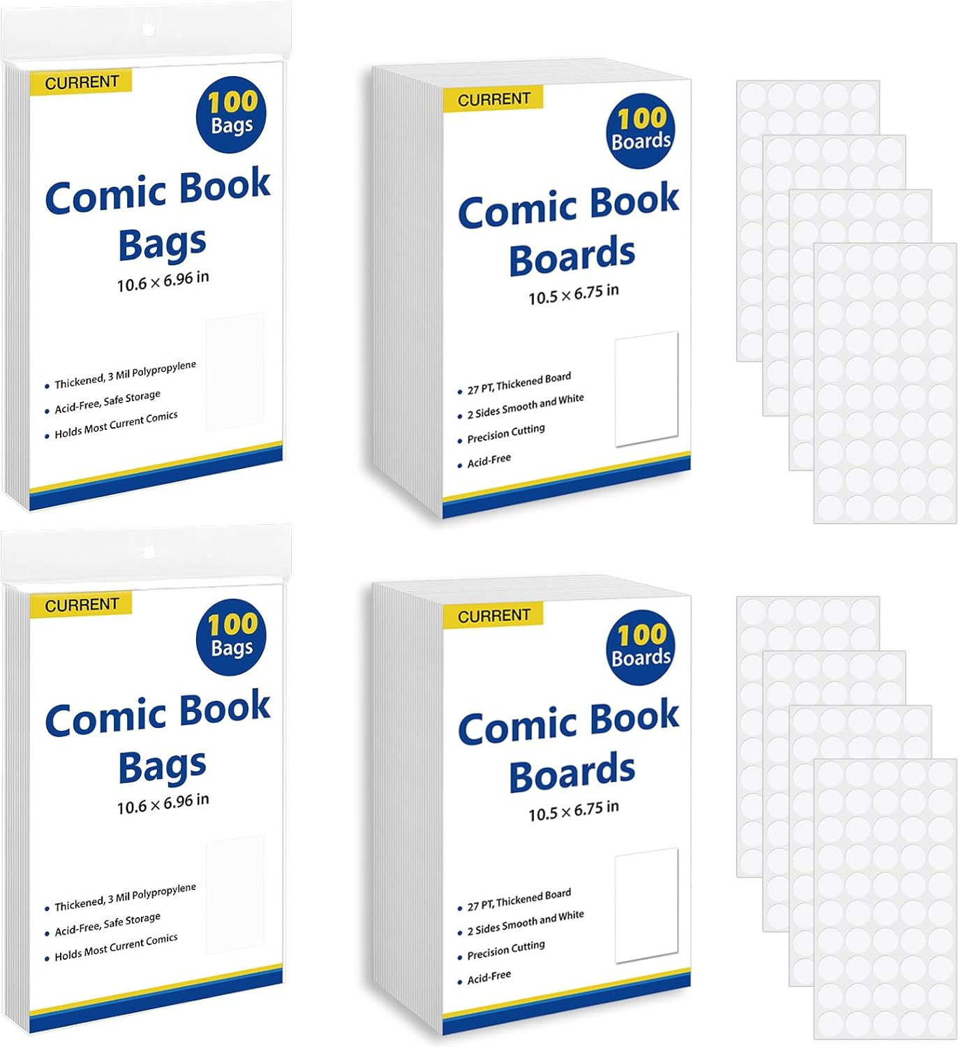 Current Comic Book Bags and Boards 200 Comic Book Sleeves