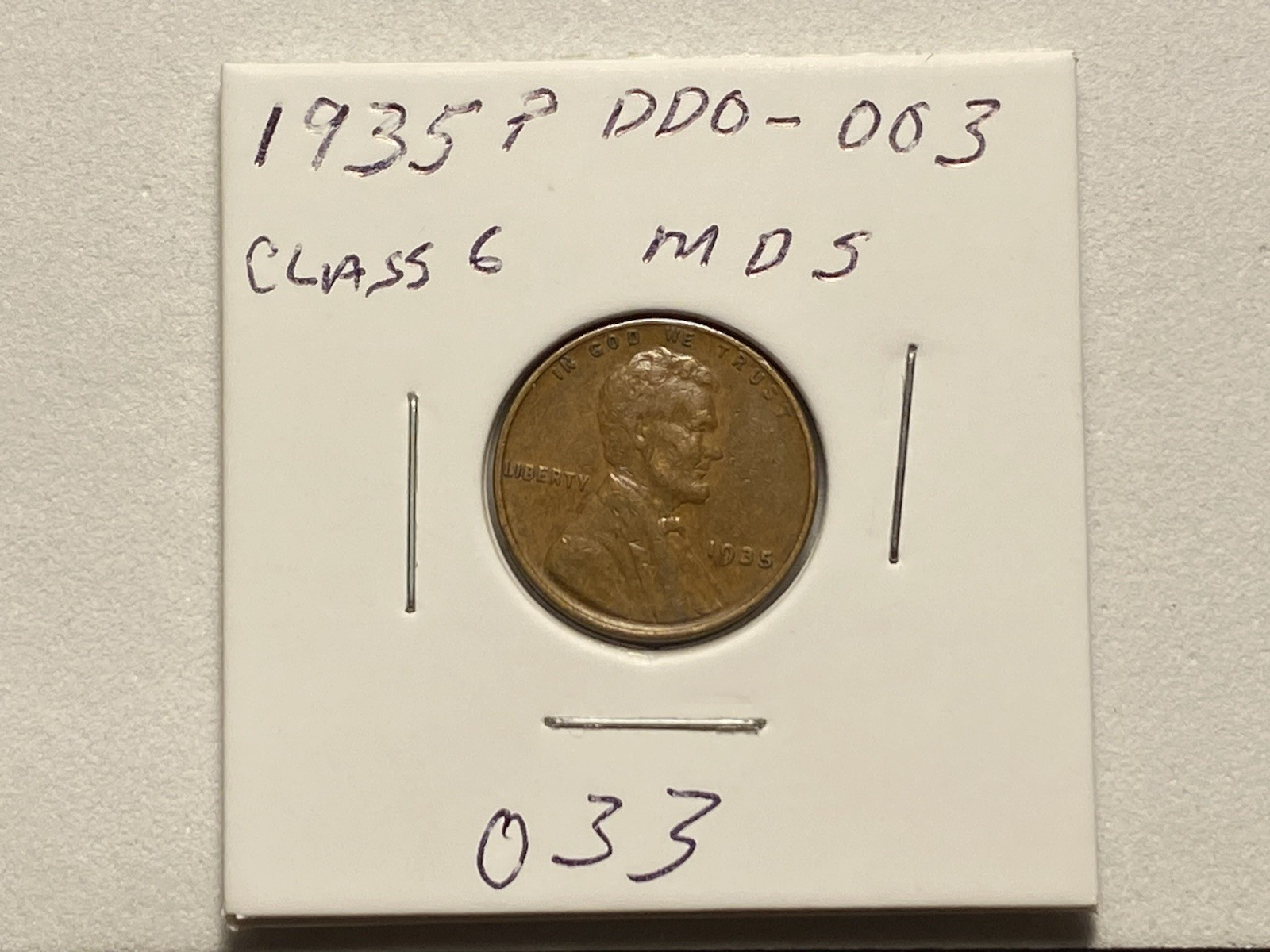 1935 P DDO-003 PLEASE READ DESCRIPTION 033