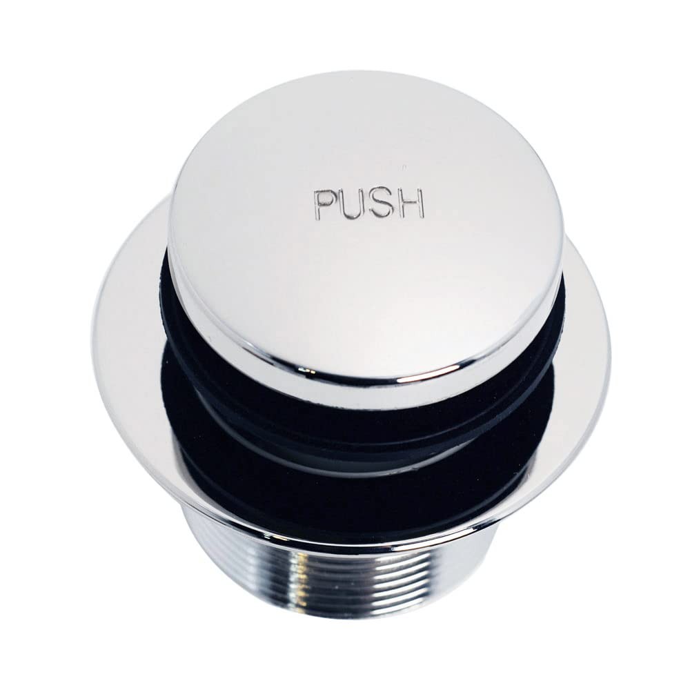 Y593244CP White Tubular Tip-Toe Bath Waste and Overflow Assembly, Polished Ch...
