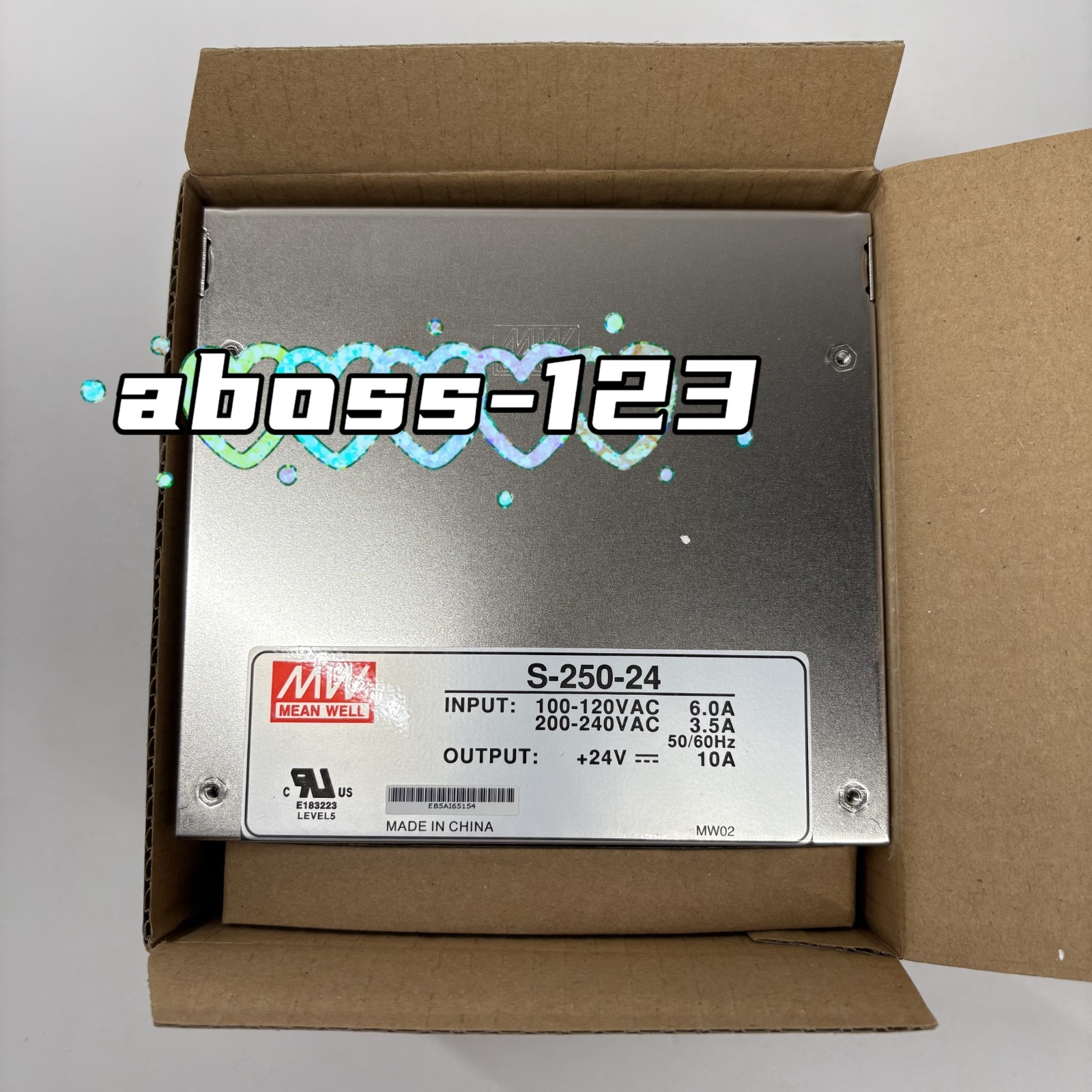 Mean well S-250-24 Power Supply#1pcs New In Box