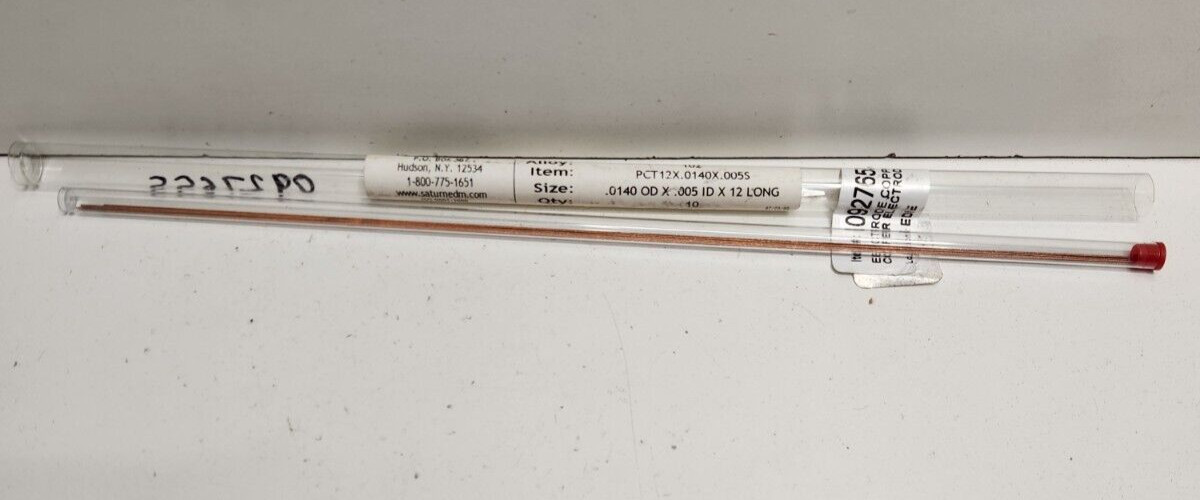 LOT OF 10 NEW OLD STOCK! SATURN COPPER EDM ELECTROD TUBES PCT12X.0140X.005S