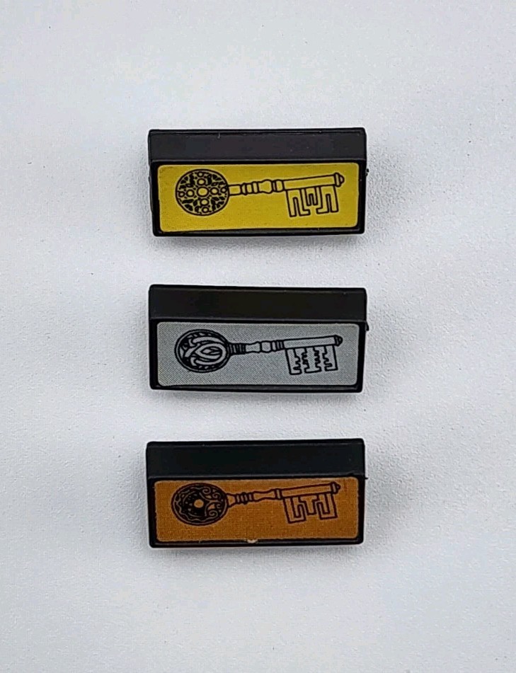 1981 Dark Tower Board Game ORIGINAL Replacement Keys • Complete 3 Key Set