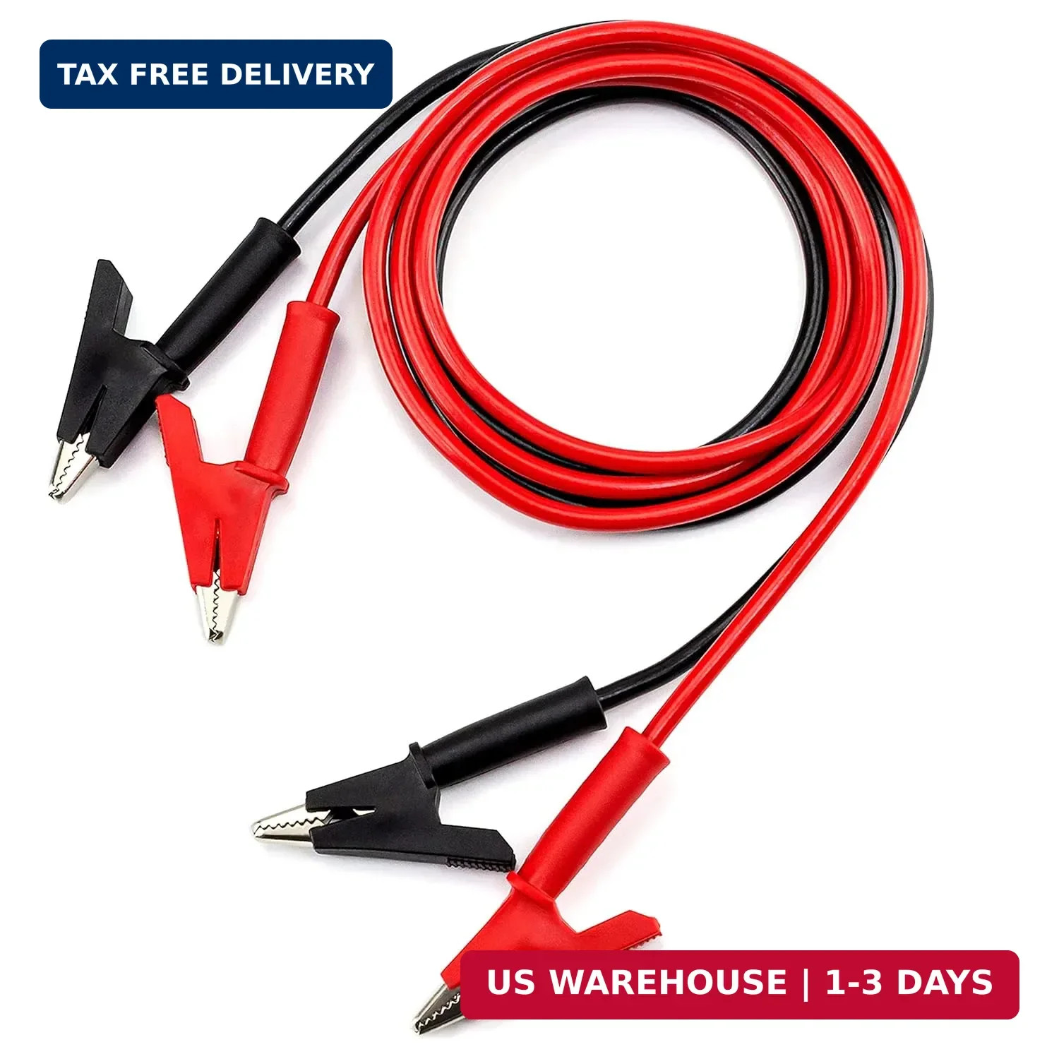 Alligator Clips Electrical Test Leads Set, 15A Jumper Wires Heavy Duty