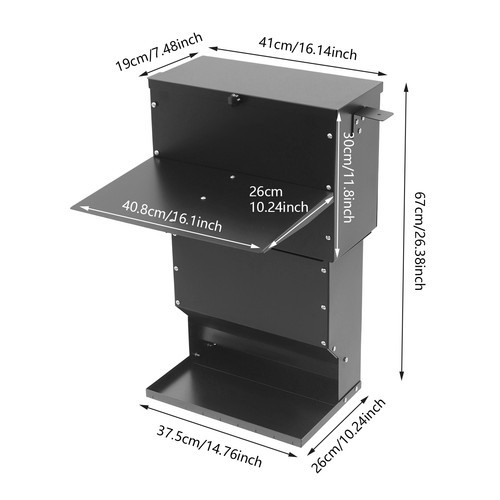 Hanging Automatic Deer Feeder with Lid Gravity Feeders Box Outdoor Weatherproof