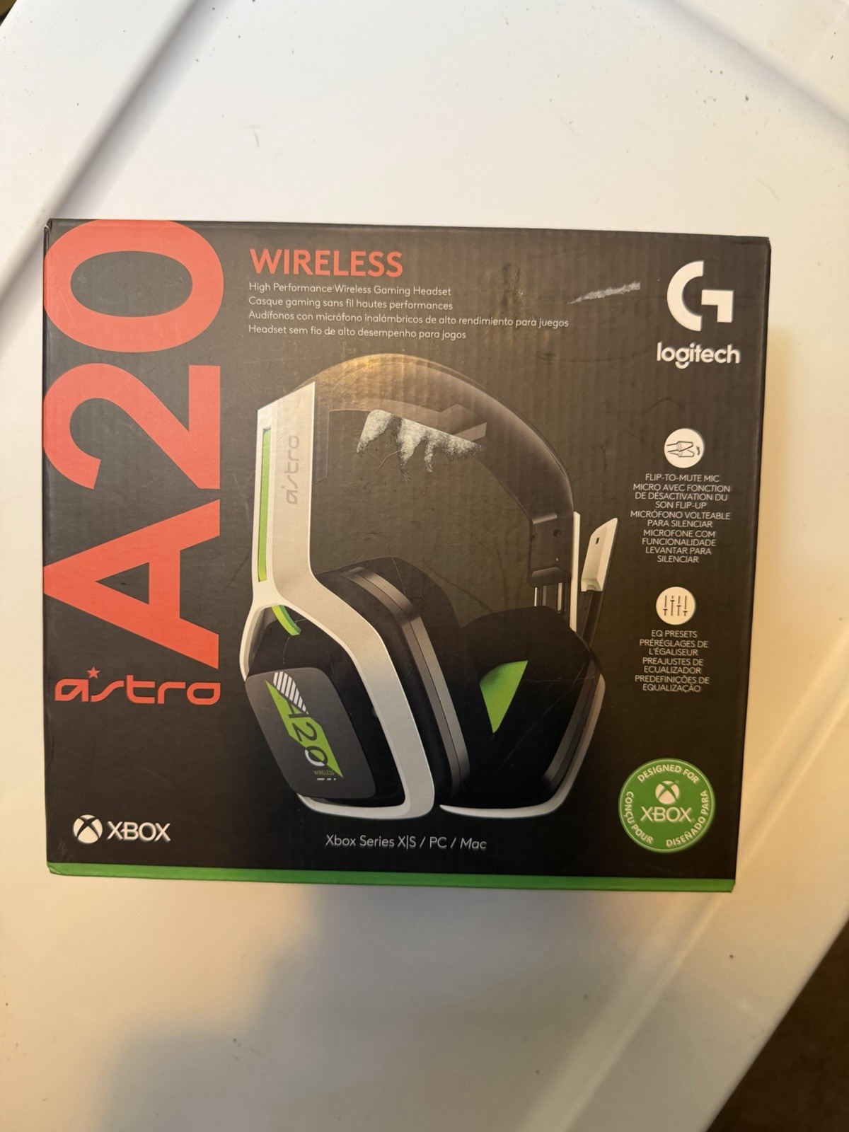 Astro A20 GEN 2 Wireless Gaming Headset - Green/White