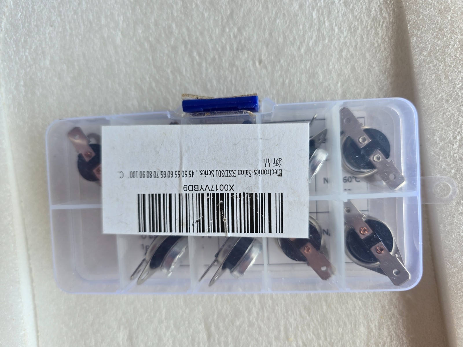 9pcs KSD301 Normally Open Thermostat Thermal Control Switch Assortment Kit
