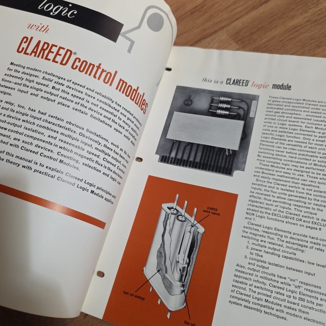 Vintage Clareed Control Module Manual 1962 counting selection logic C.P Clare