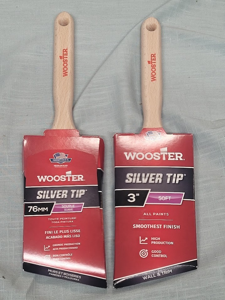 Two NEW Wooster Silver Tip 3" Angle Paint Brushes 5221