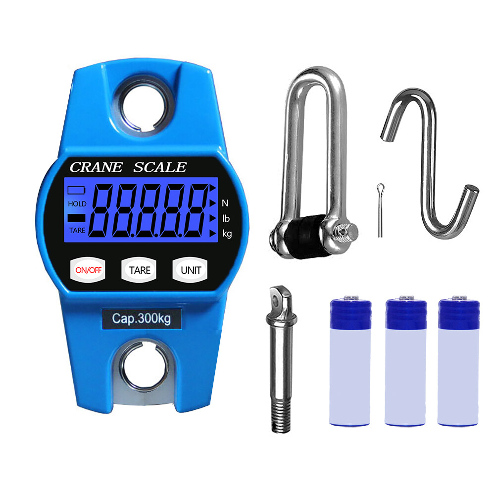 Digital Hanging Scale Welded Ring&Hook Bow Scale LED 300KG 660lbs x 0.02lb Fish