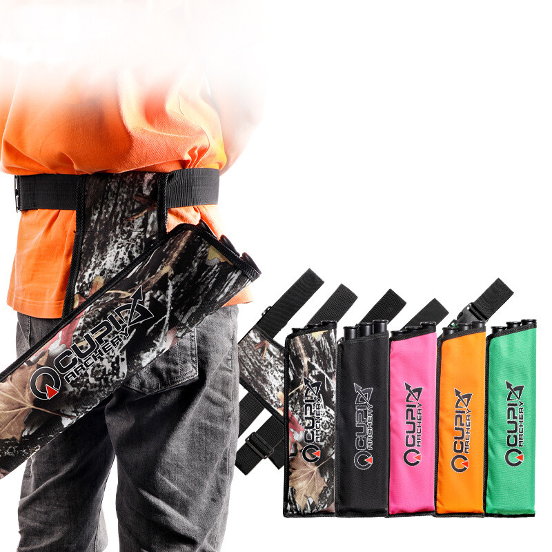 Archery Arrow Quiver Waist Bag Hunting Bow Trainning 3 Tube Arrow Holder