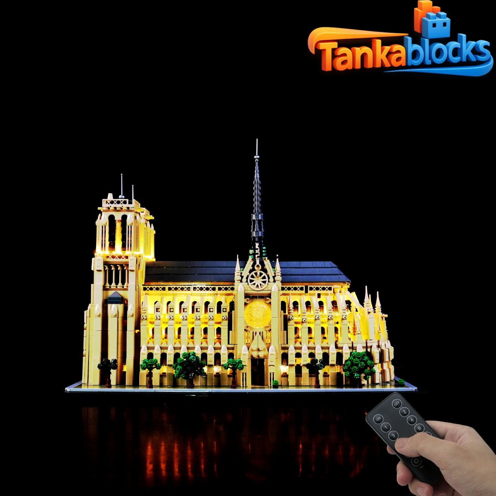 LED Light Kit for Notre-Dame de Paris - Compatible with LEGO® 21061 (Remote)