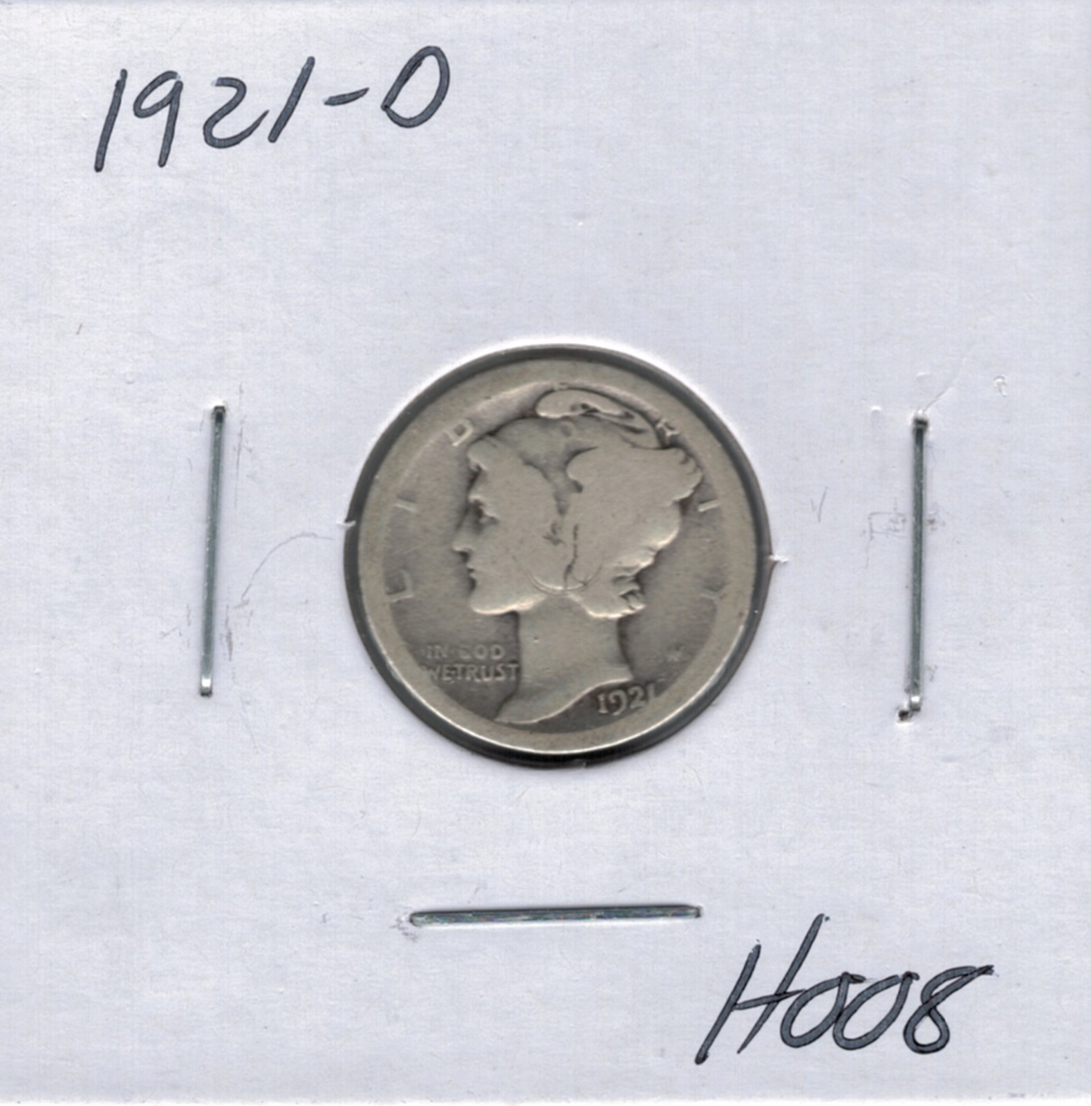 1921 D Mercury Dime H008 !!!Free Shipping!!!