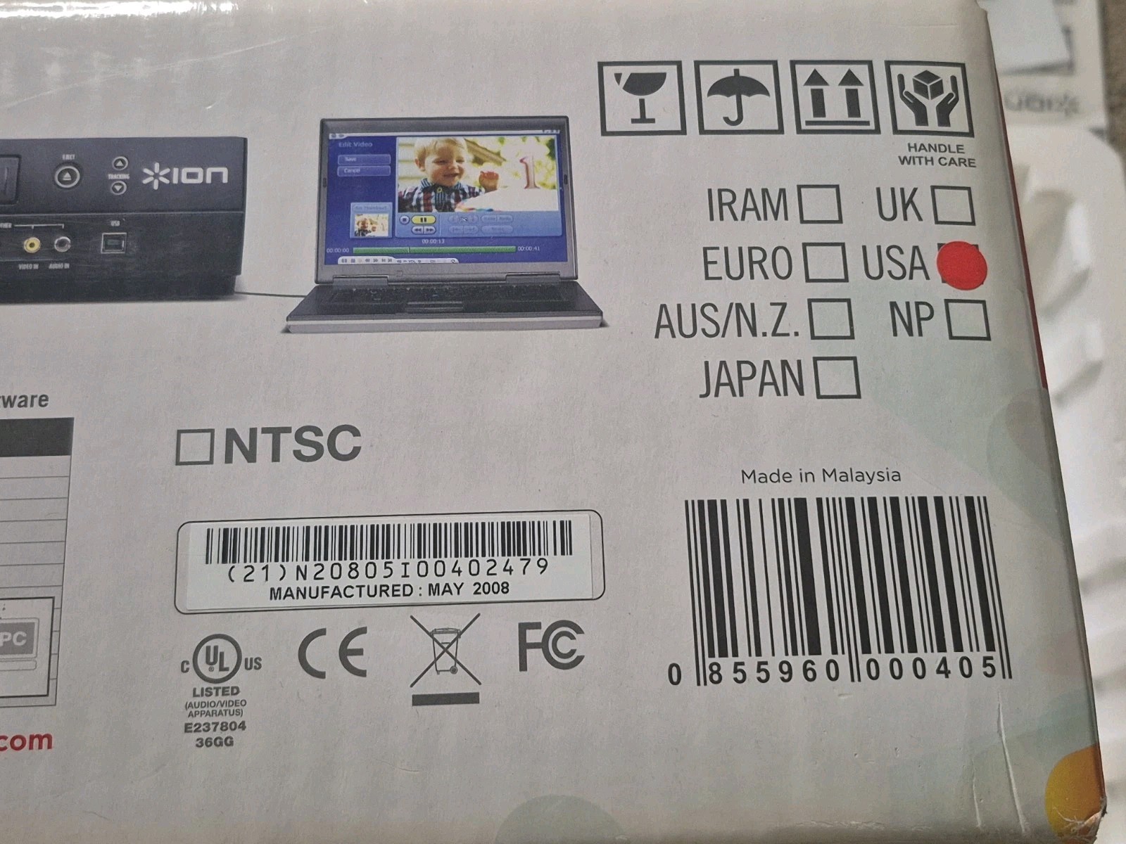 ION VCR 2 PC USB VHS Video to Computer Conversion System