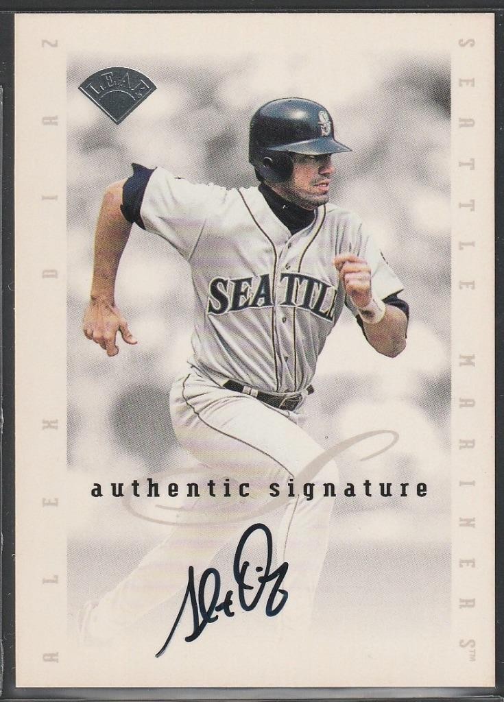 072,1996 Leaf Signature, Original Autograph of Alek Diaz, Mariners