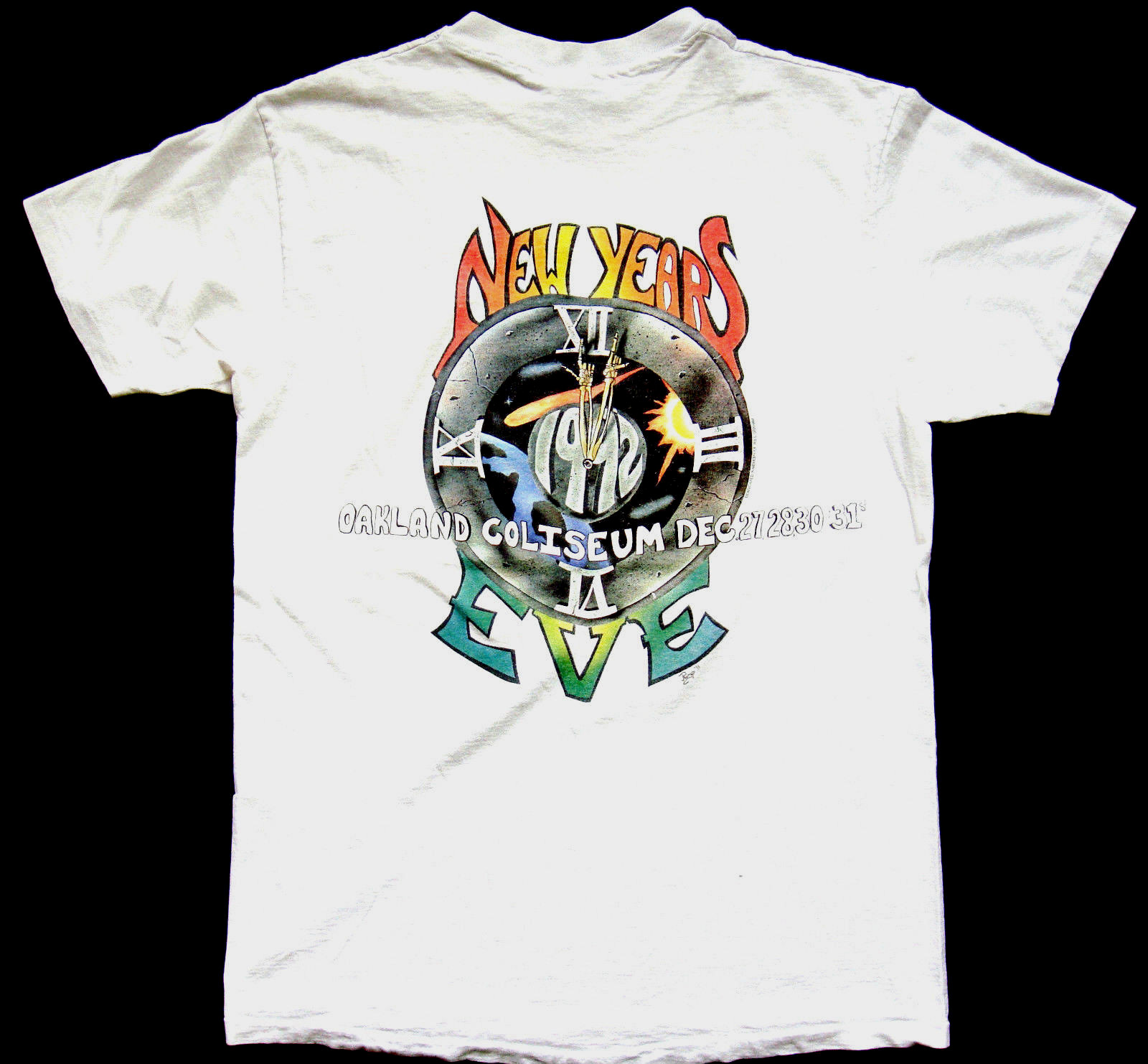 Grateful Dead Shirt T Shirt Vintage 1991 1992 New Years Eve GD Bill Graham GDM L