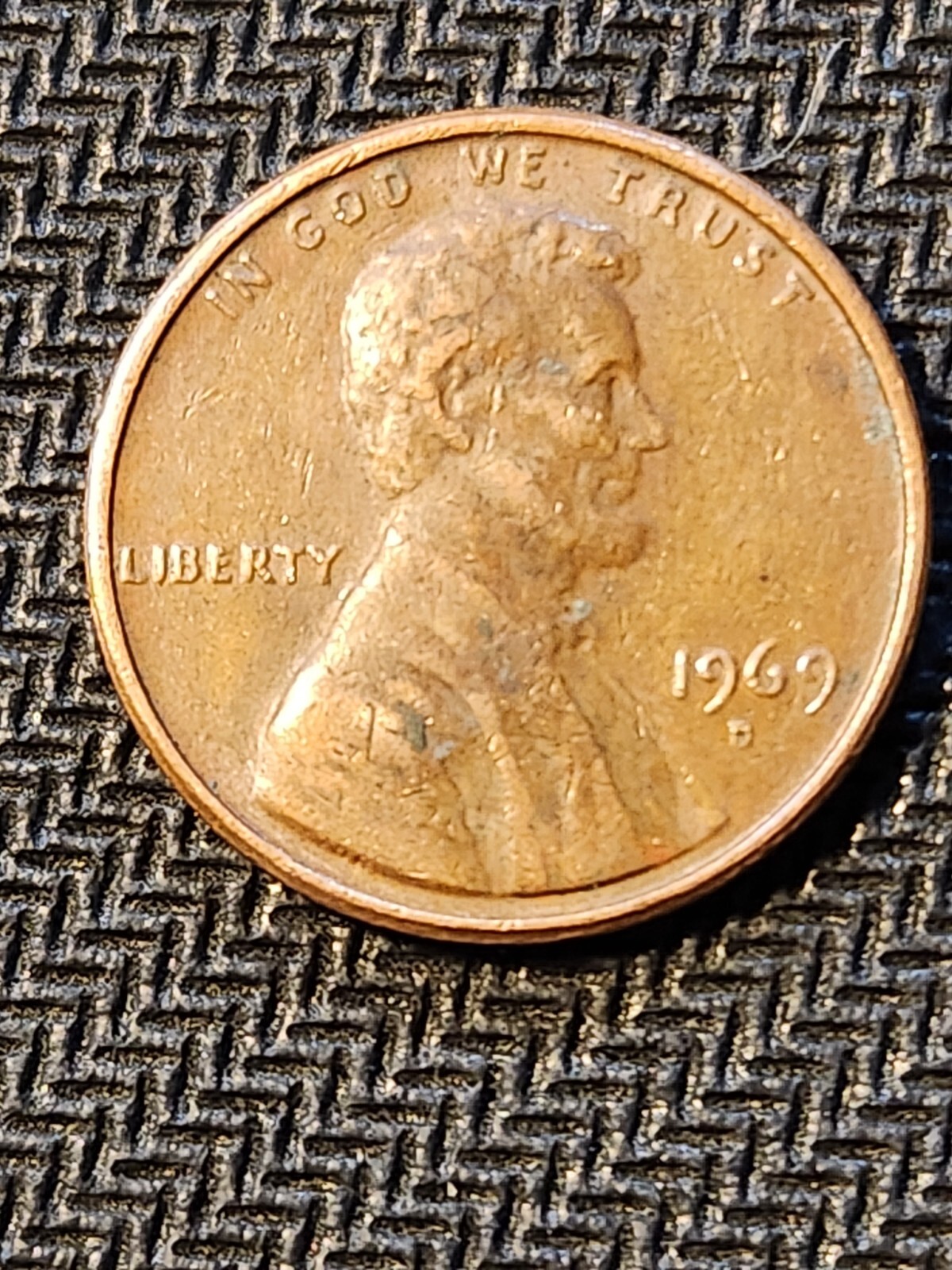Re-punched Mint Mark 1969 D Lincoln Cent D/D