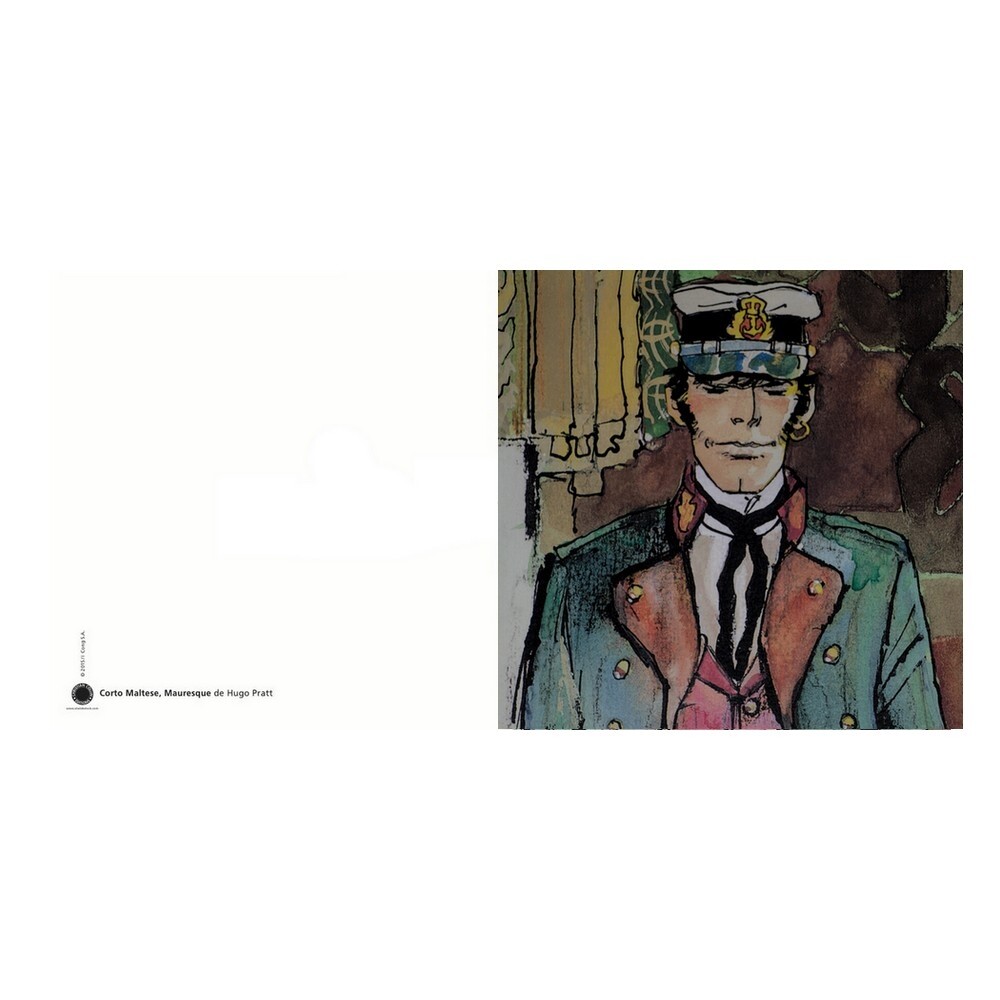 Maltese Corto Double Postcard, Moorish (14x14cm)
