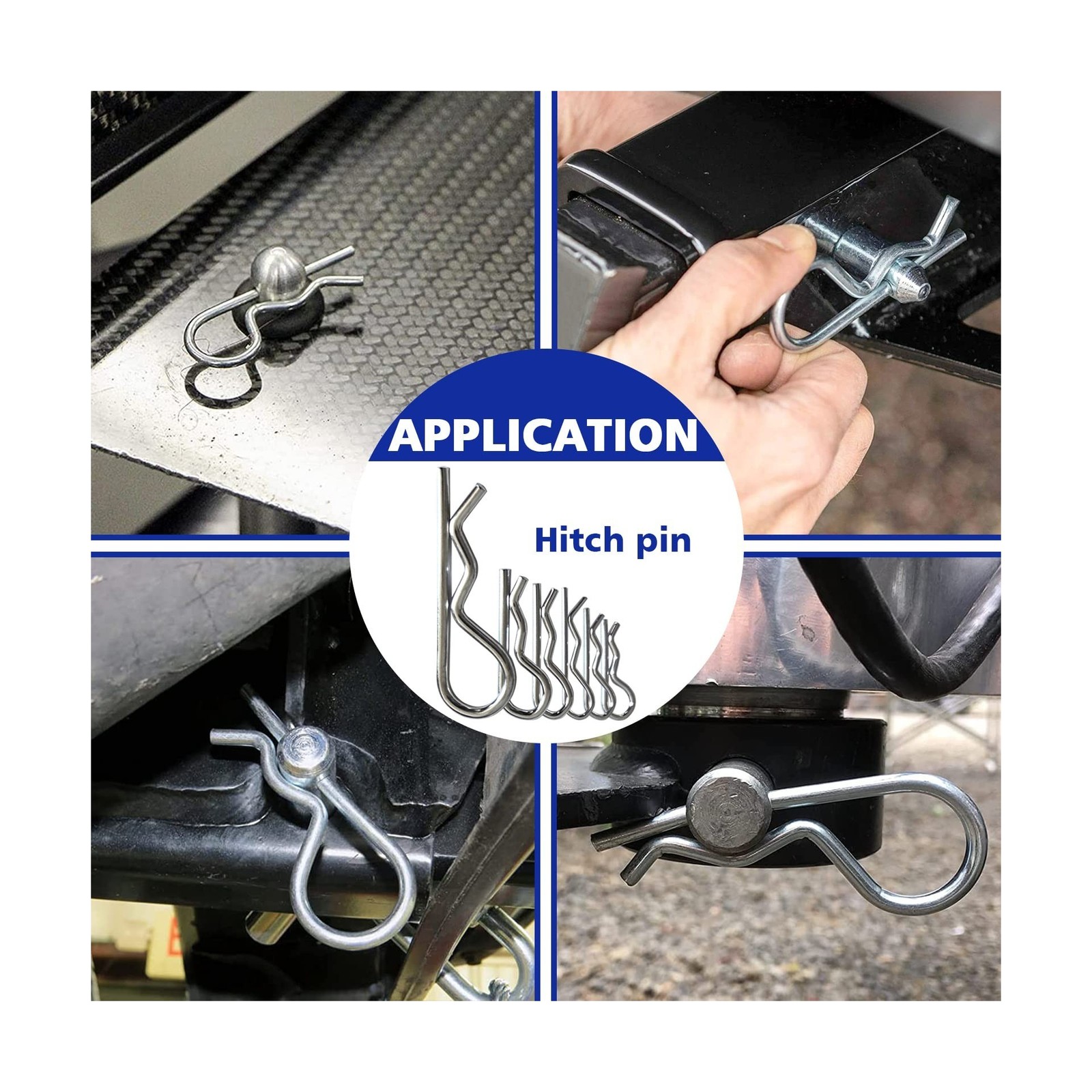 202PCS Hitch Pins Clip Pins, Linch and PTO Pins for Trailers Tractors Trucks ...