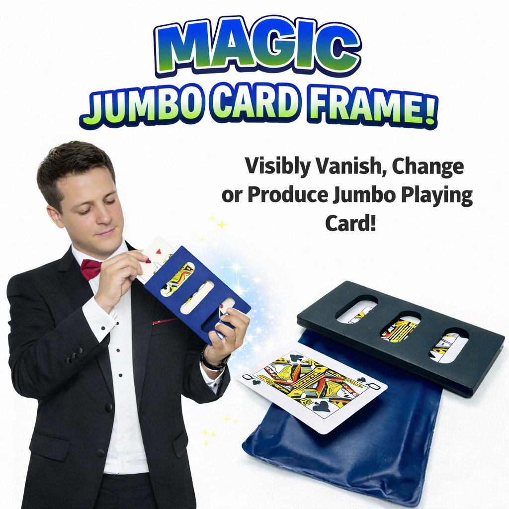 JUMBO CARD FRAME PVC Magic Trick Change Vanish Produce In A Flash Appearing Prop