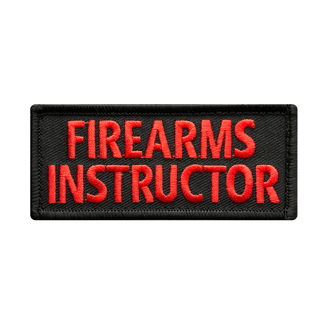 FIREARMS INSTRUCTOR EMBROIDERED 3.5 INCH HOOK FASTENER PATCH (FR5)
