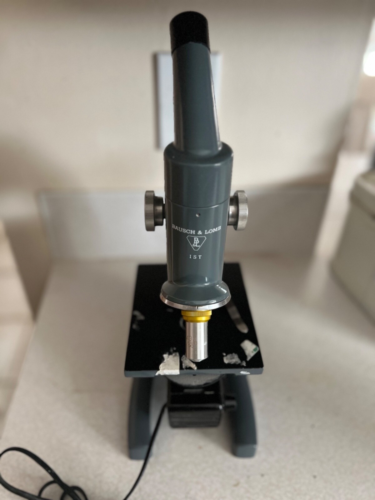 Bausch & Lomb ST Microscope, Two Objectives, Light - Vintage