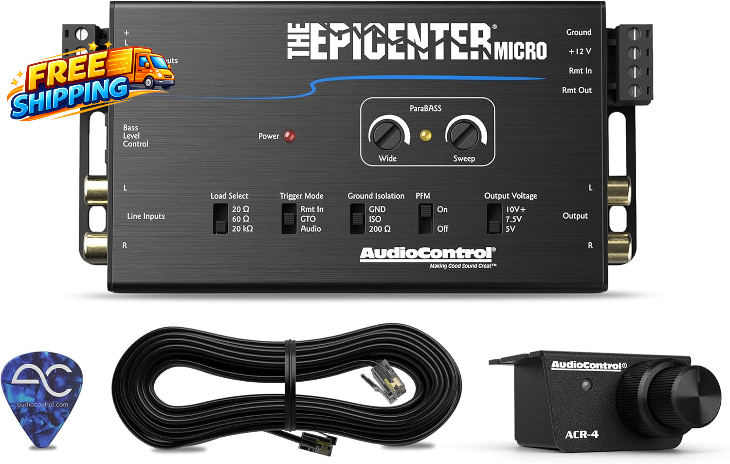 the EPICENTER Micro Bass Restoration Processor & Line Output Converter, Compact