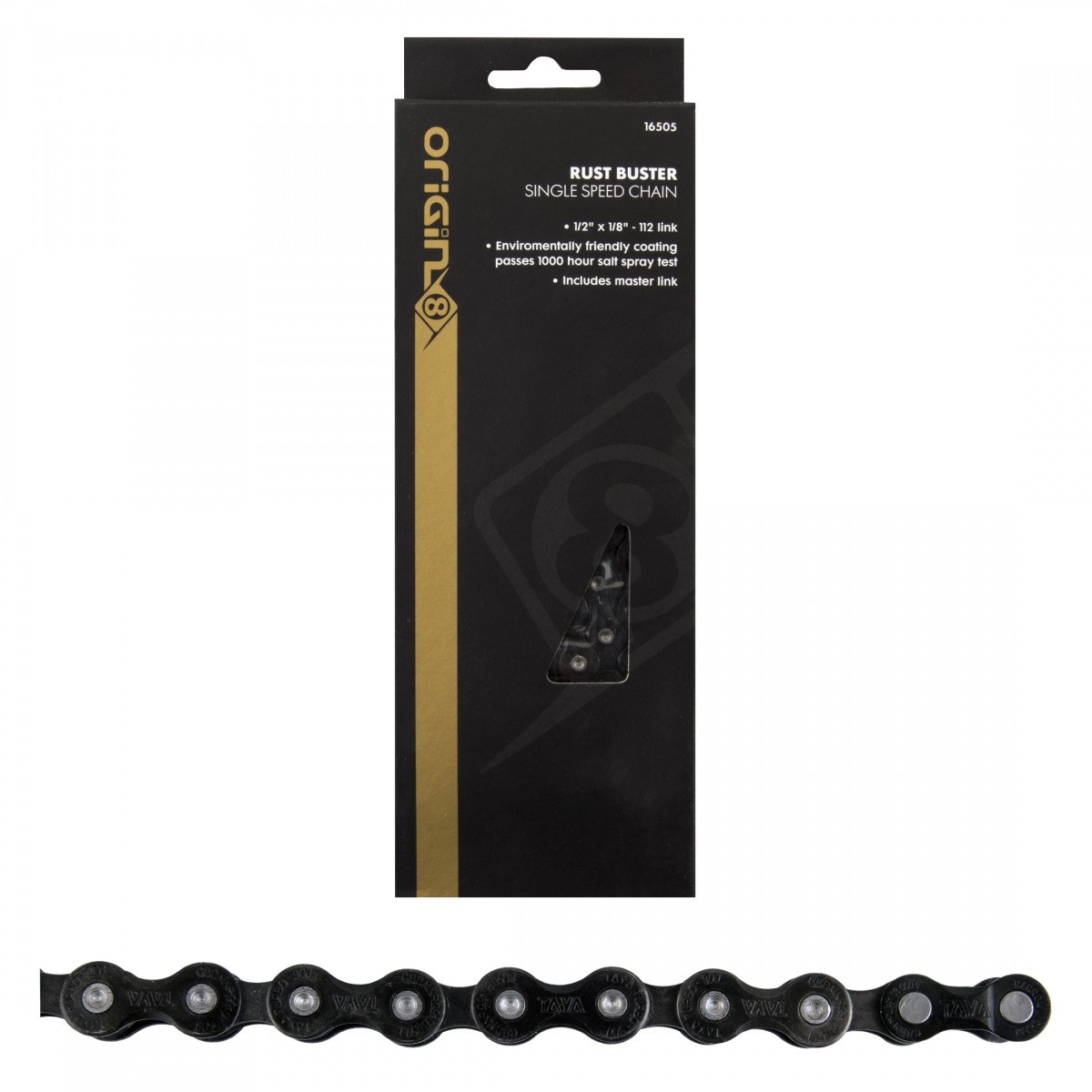 Origin8 Rust Buster Single Speed Bicycle Chain 1/2x1/8 with Master Link
