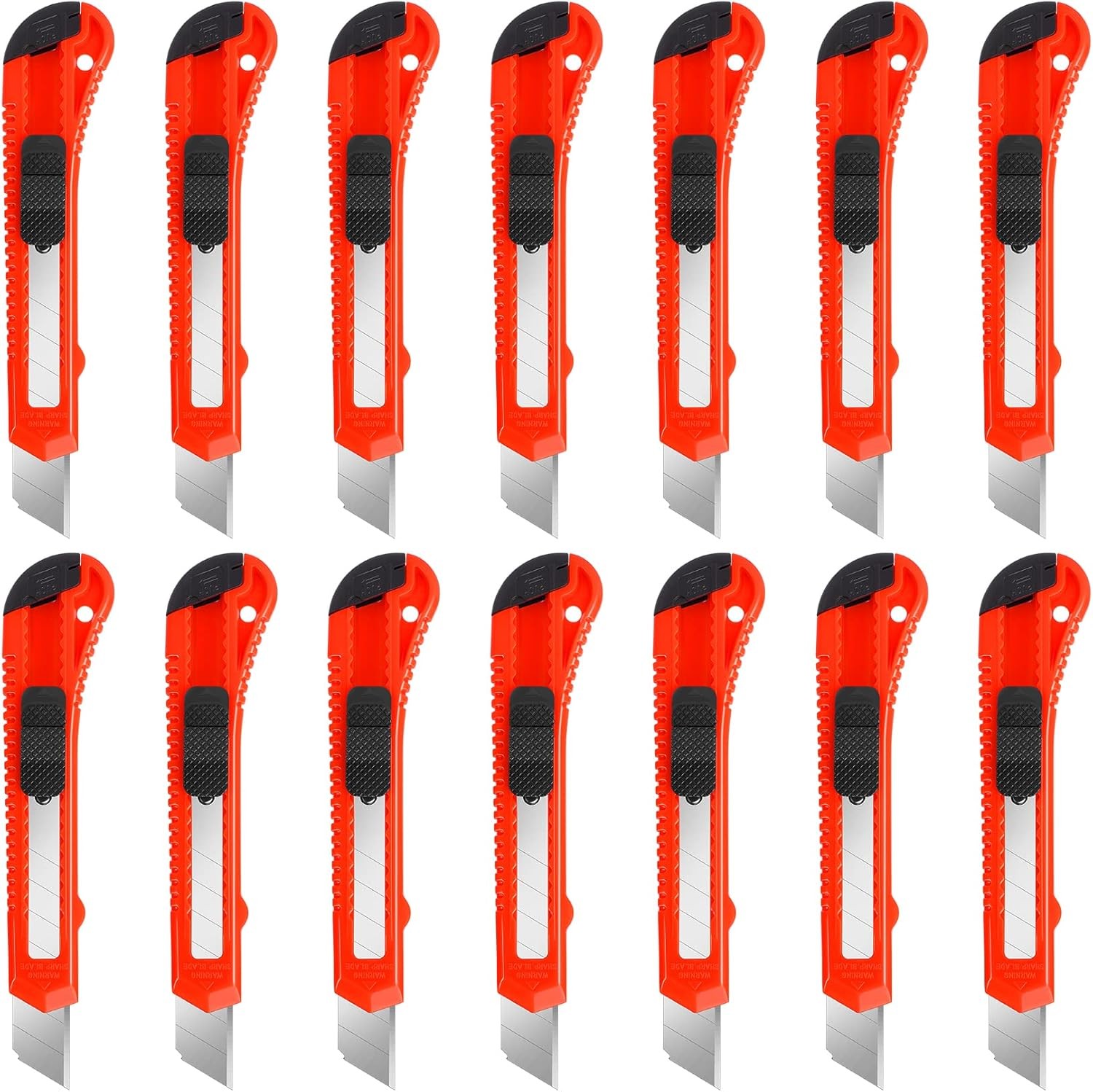 14 Pack Box Cutter Retractable, Box Cutter Knife with 18mm Wide Utility Blades,