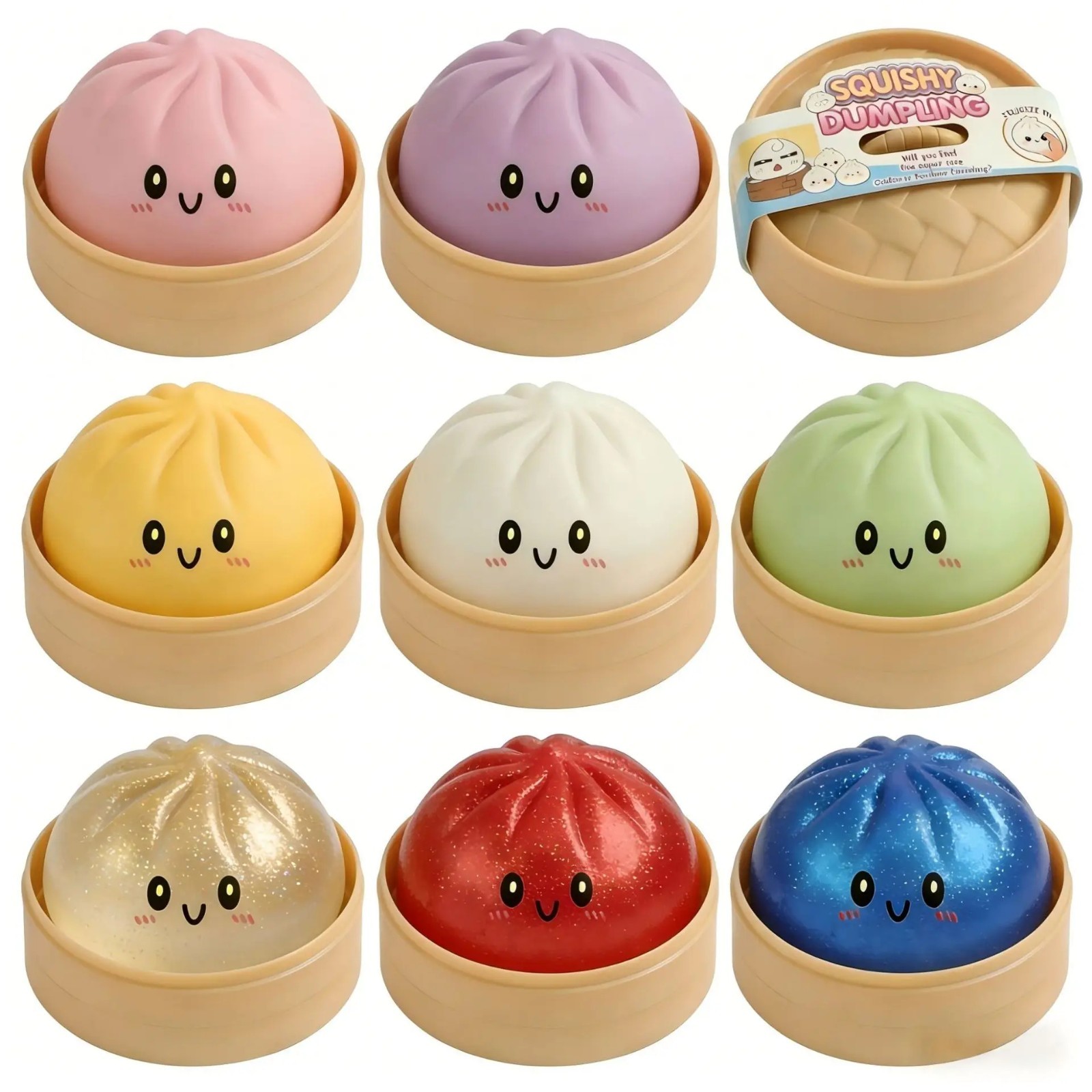 Crazy Fun Mystery Squishy Bun Mystery Dumpling GLITTER USA
