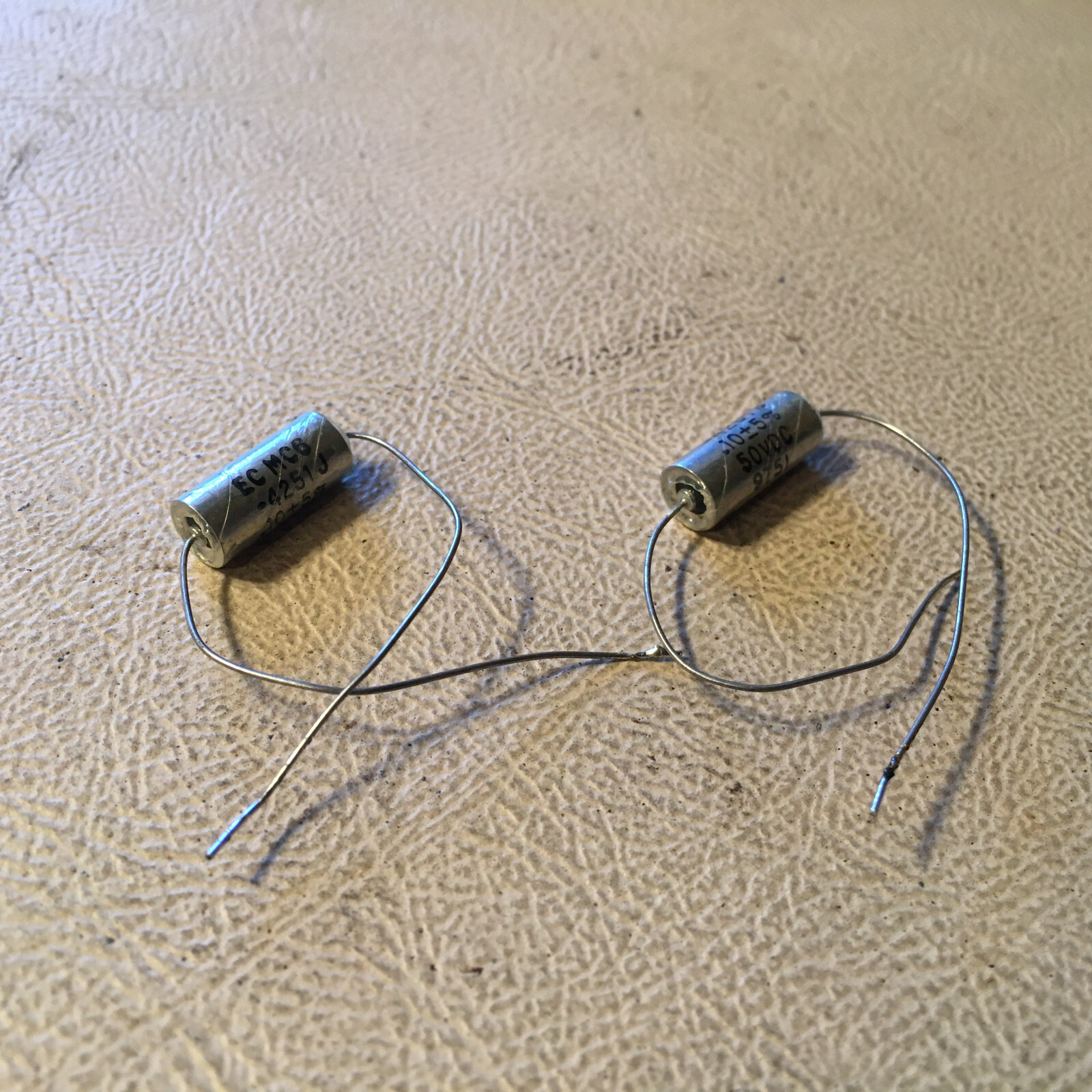 2 capacitors,  King radio Small Part; 108-06005-0012 aka 108-6005-12.