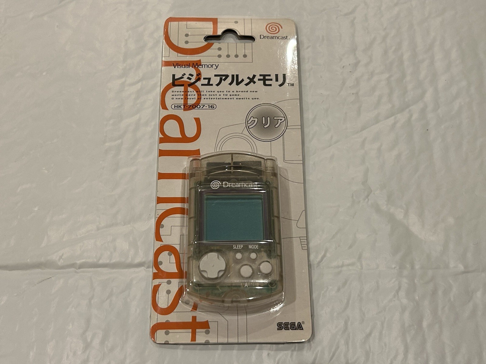 Sealed New Sega Dreamcast Clear VMU Visual Memory Unit HKT-7000-16 Japan