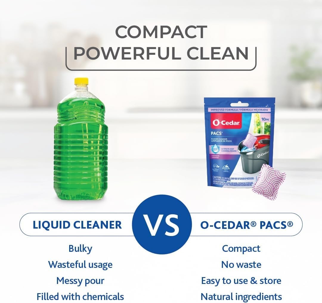 PACS Hard Floor Cleaner, Lavender Scent Enzyme Power (10-Count) (6-Pack)