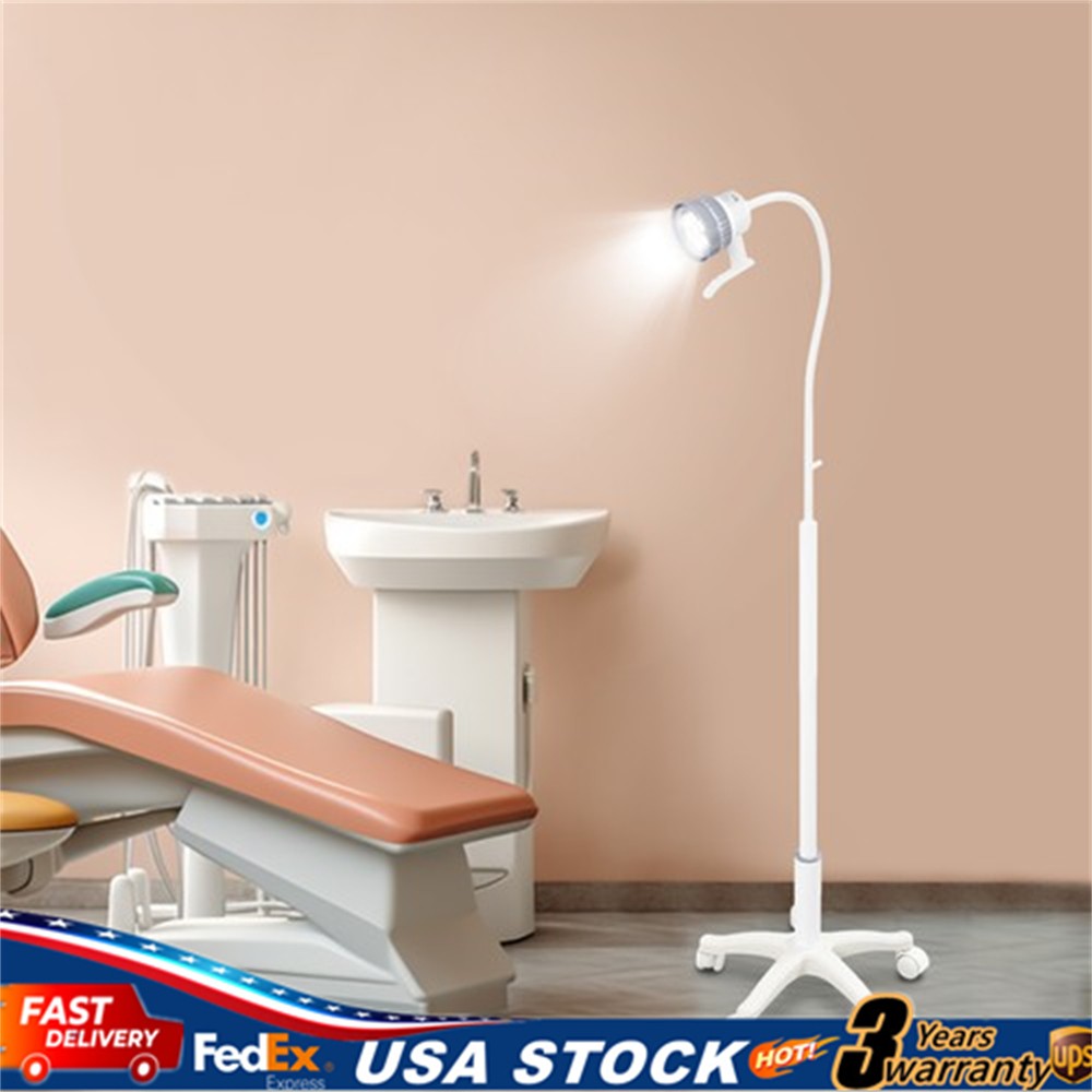 12W Mobile Dental Surgical Exam Lamp LED Examination Light W/ Wheels Floor Stand