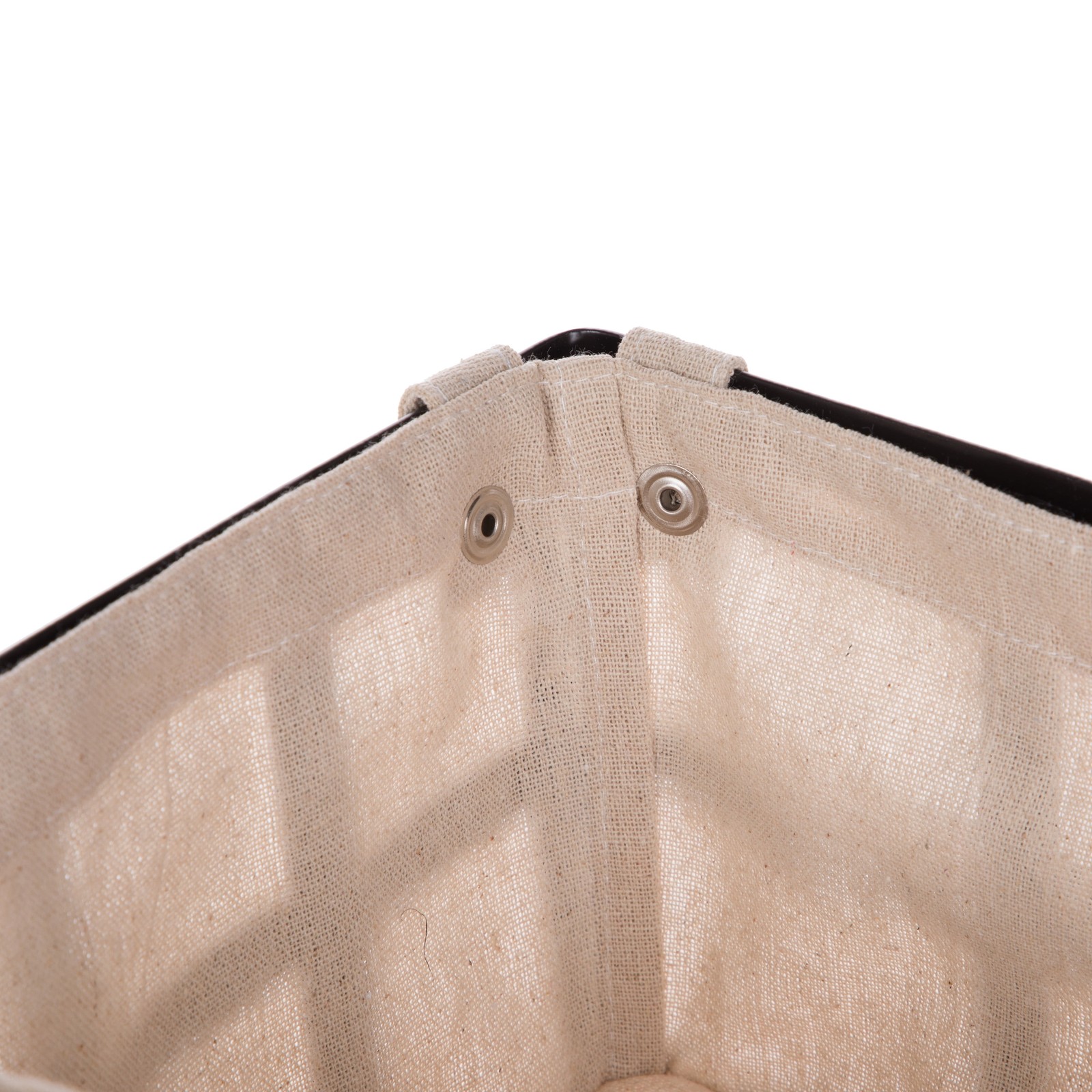 Black Rectangle Metal Storage Basket W/ Removable Liner