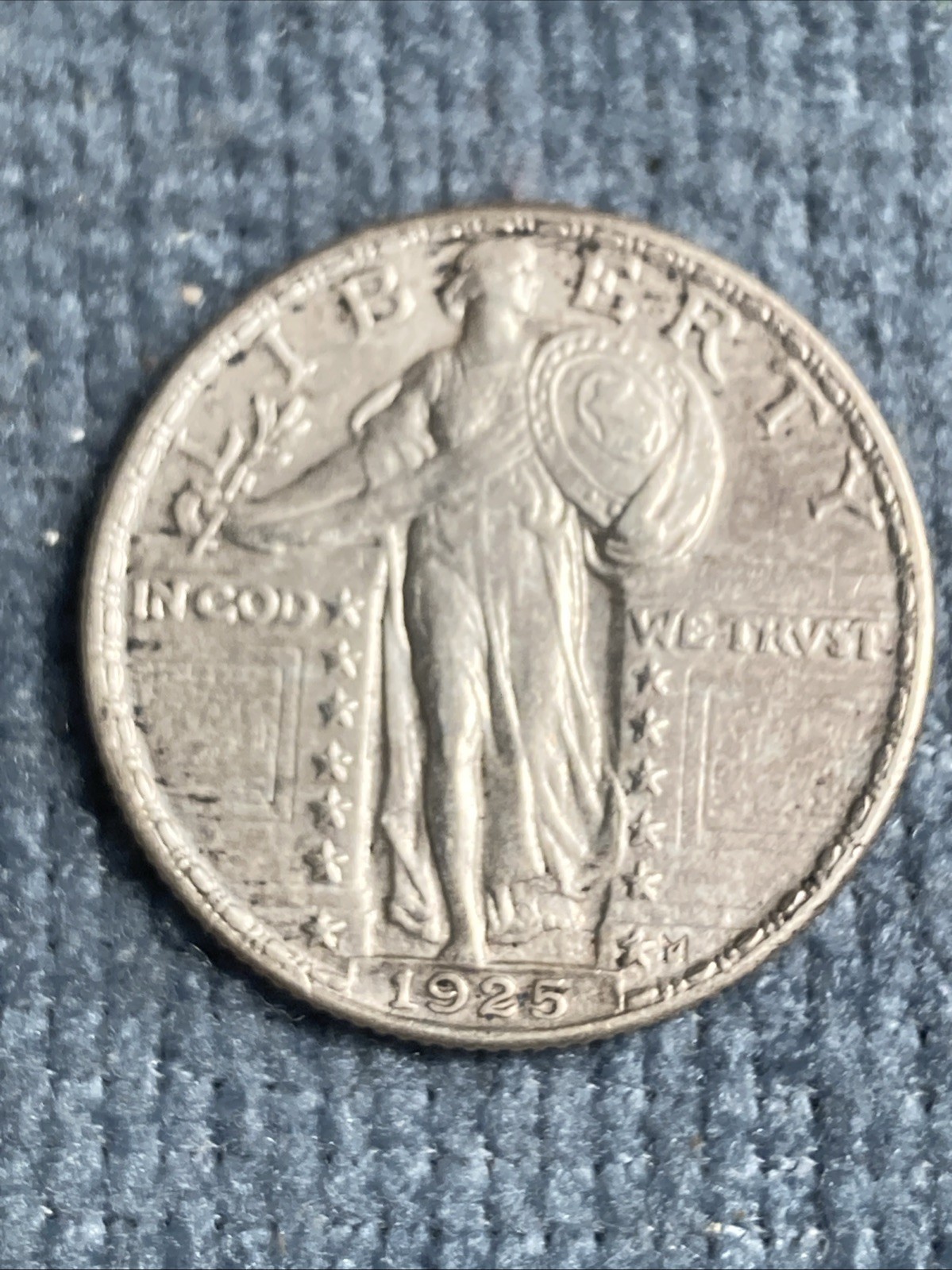 1925-P Walking Liberty Quarter EF/AU