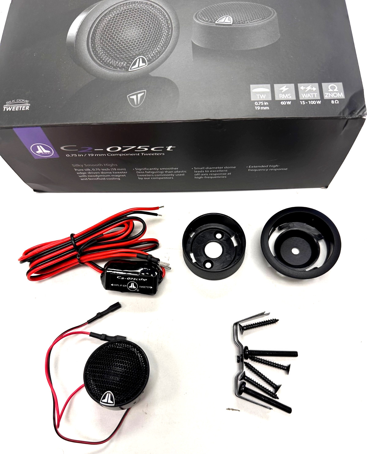 NEW Single JL Audio C2-075ct 3/4" Silk Soft-Dome Tweeters 60W RMS (NOT A PAIR)
