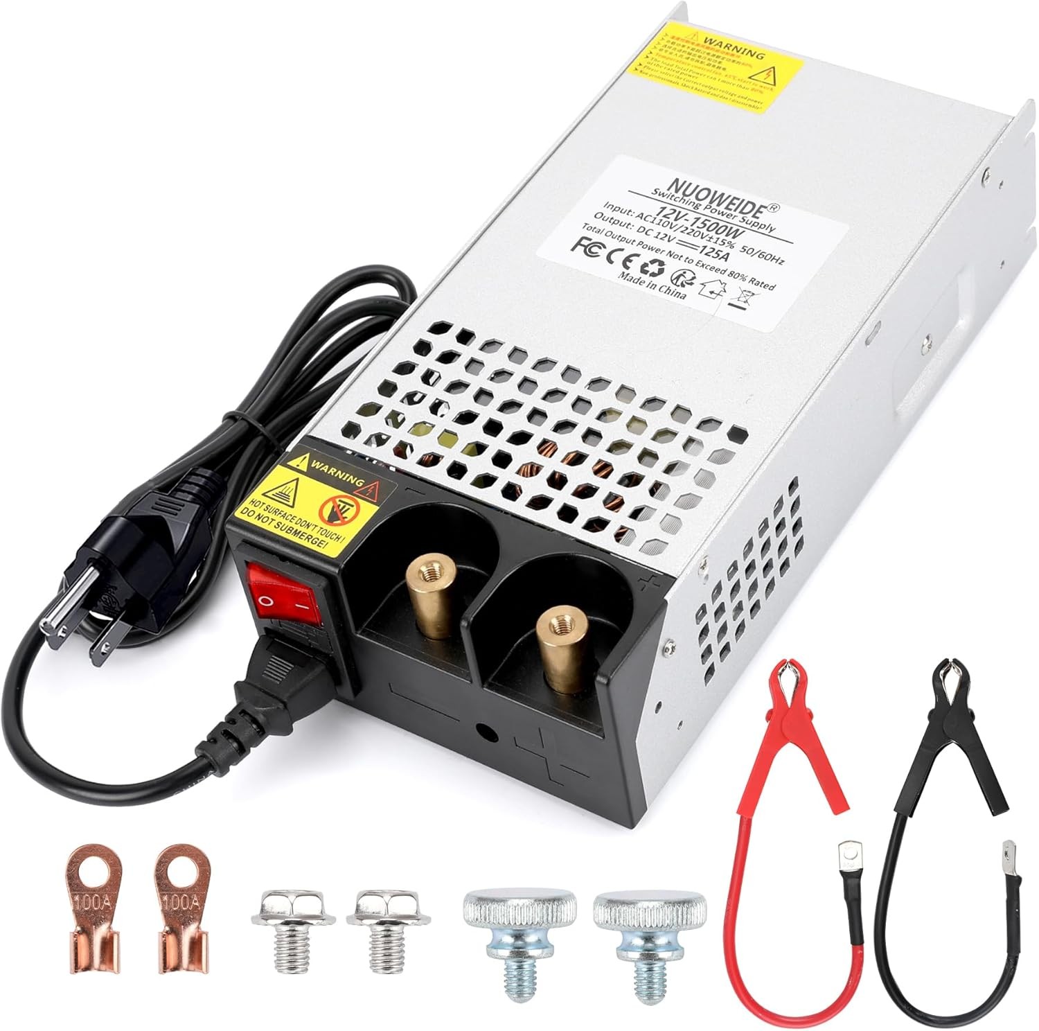 New Version 110V to 12V DC Converter 125A 1500W Power Supply