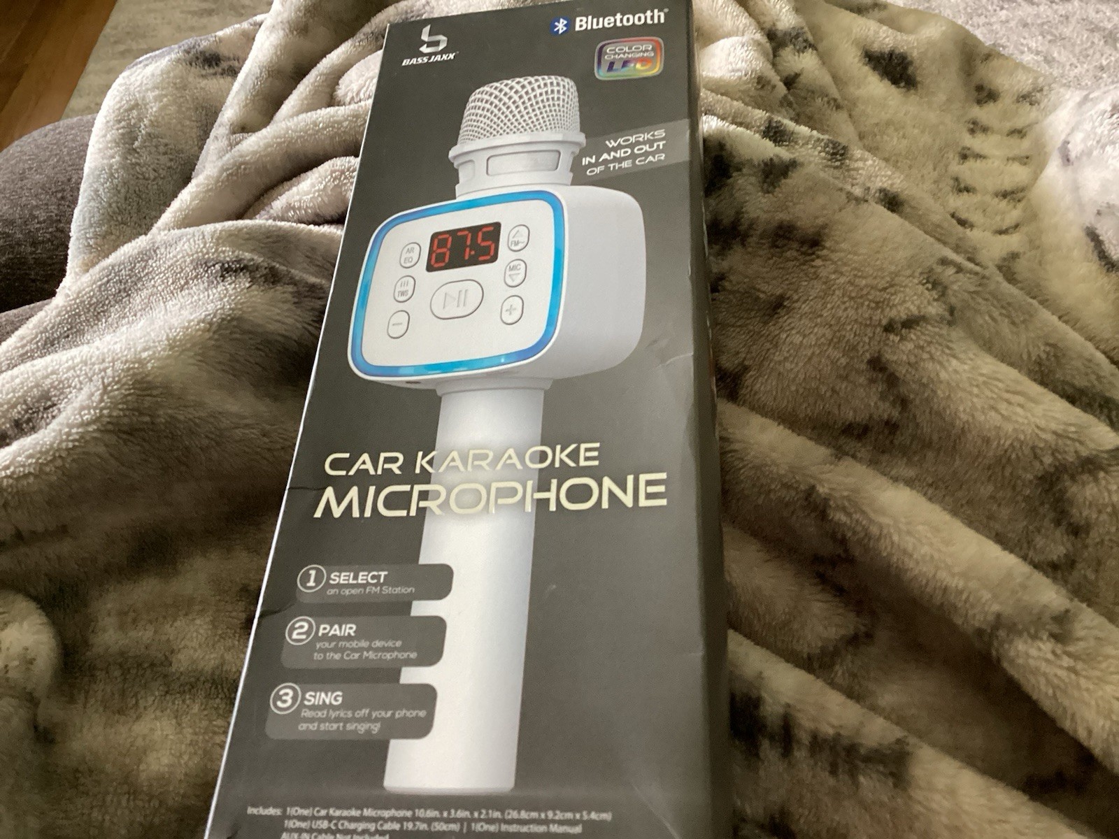 Bass Jax Portable Bluetooth Car Karaoke Microphone