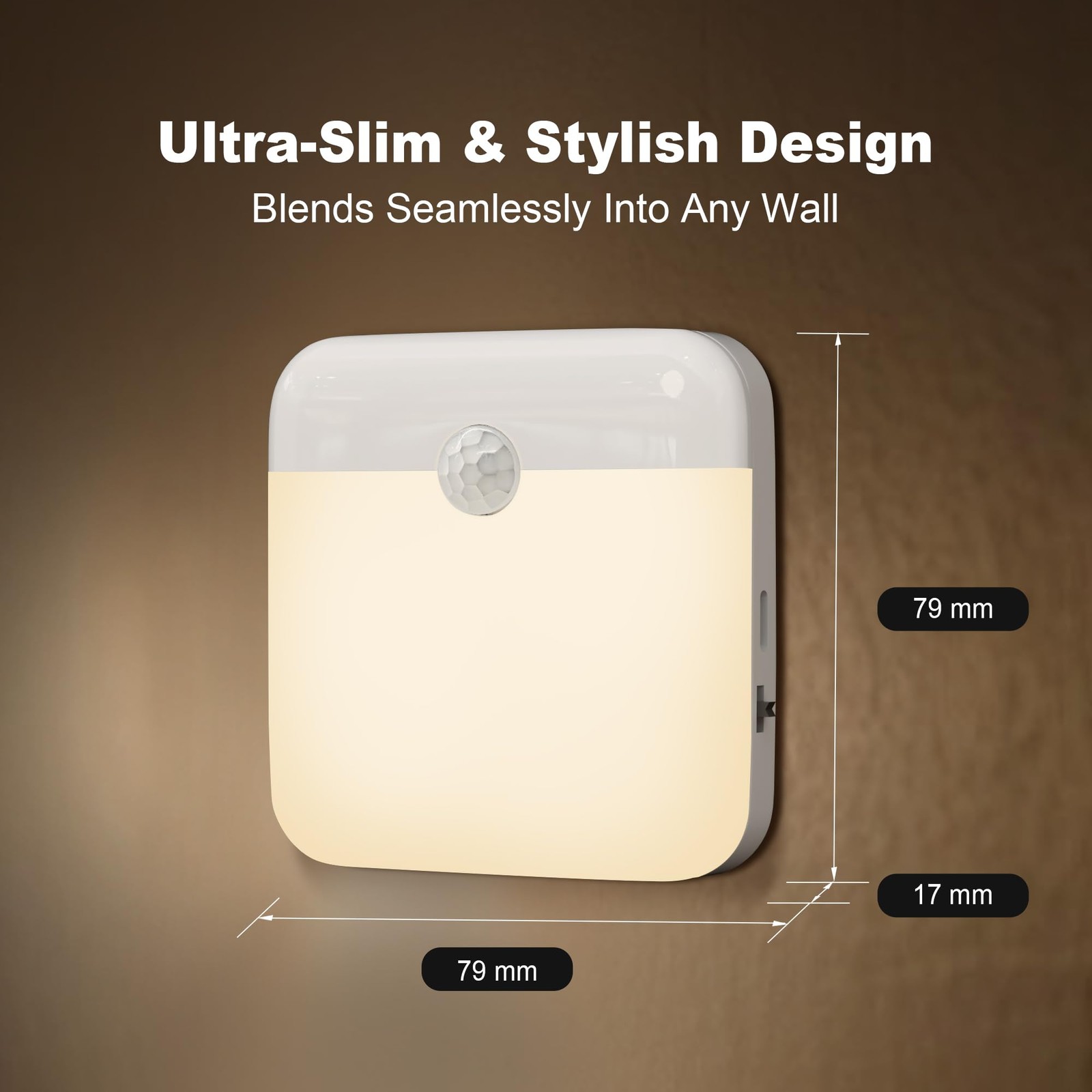 LED Sensor Night Light 2-Pack with Dusk Sensor and Motion Sensor, Rechargeabl...