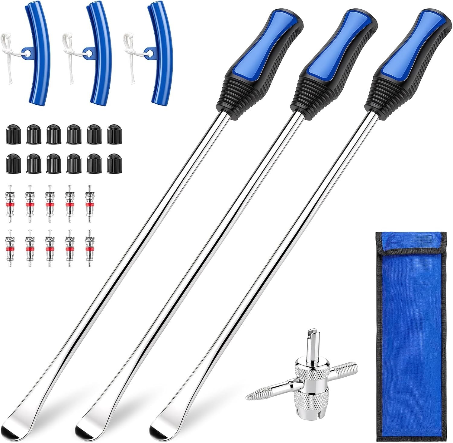 Tire Spoon Kit Dirt Bike Lawn Mower Tire Changer Tire Removal Tool with Bag 3x14